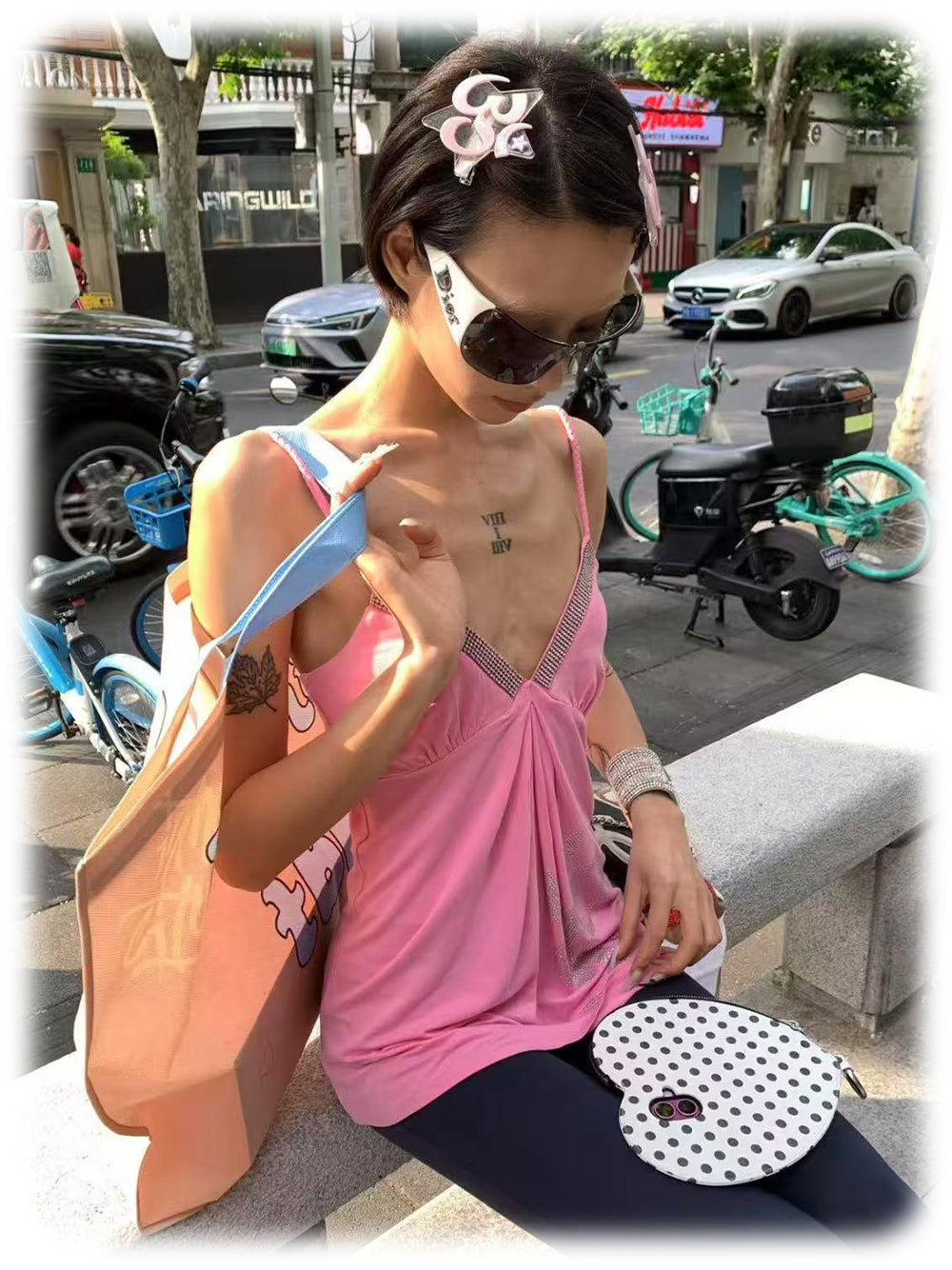 OM ACRYLIC HAIR CLIP